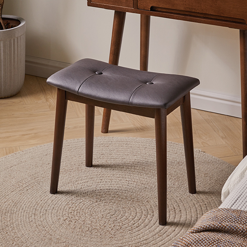 化妆台化妆简约家用实木马鞍凳子