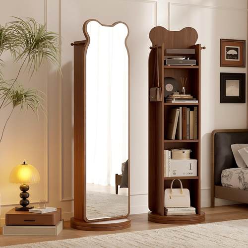 【送货上门】立式小熊旋转穿衣镜