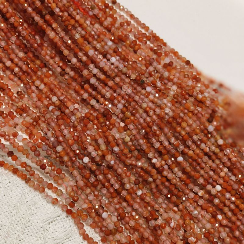 南红小切面2.5mm38㎝半成品