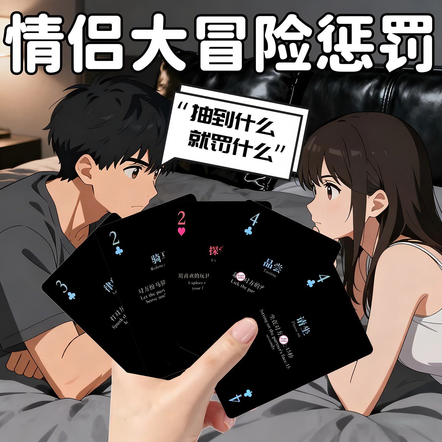 情趣用品108式姿势图扑克牌夫妻床上激情助爱性工具挑逗男人道具