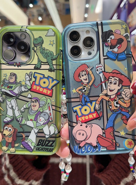 韩国迪士尼可爱玩具总动员巴斯光年适用iPhone17Pro手机壳防摔全包苹果16外壳磨砂个性i14proMax软壳15保护套