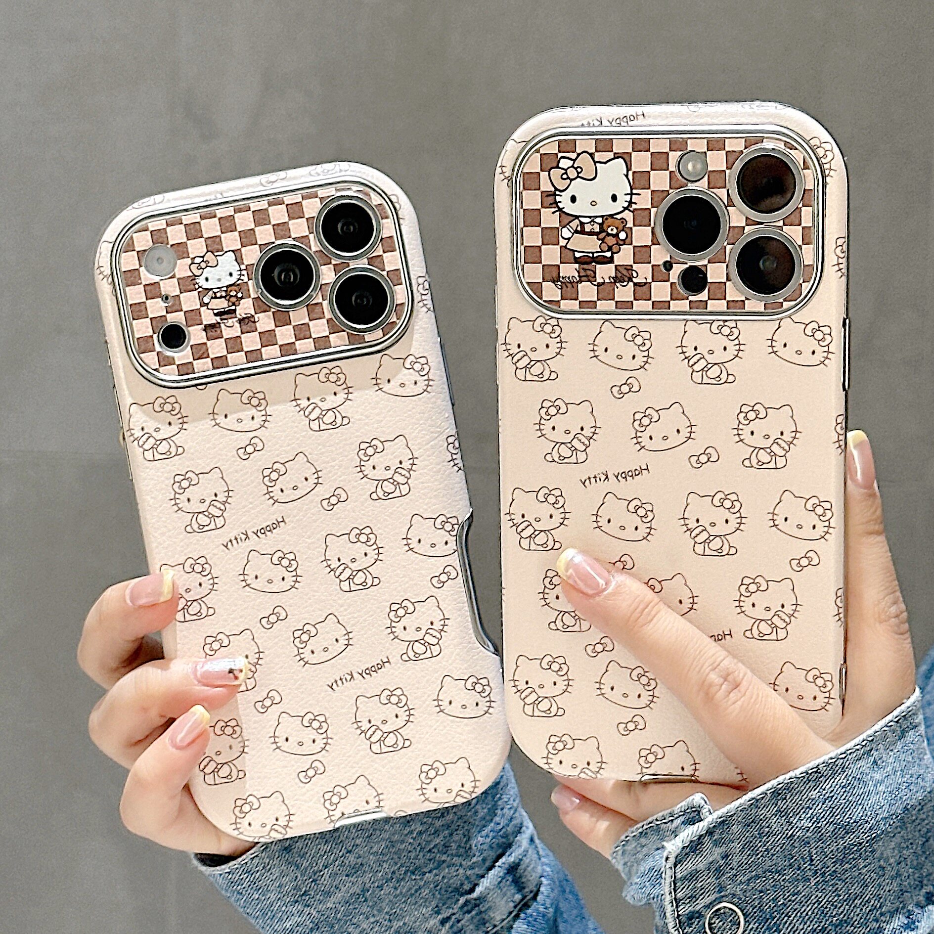 卡通HELLO KITTY凯蒂猫适用iPhone17ProMax手机壳复古猫咪抱熊15苹果16pro可爱保护套网红全包镜头17PM软壳13