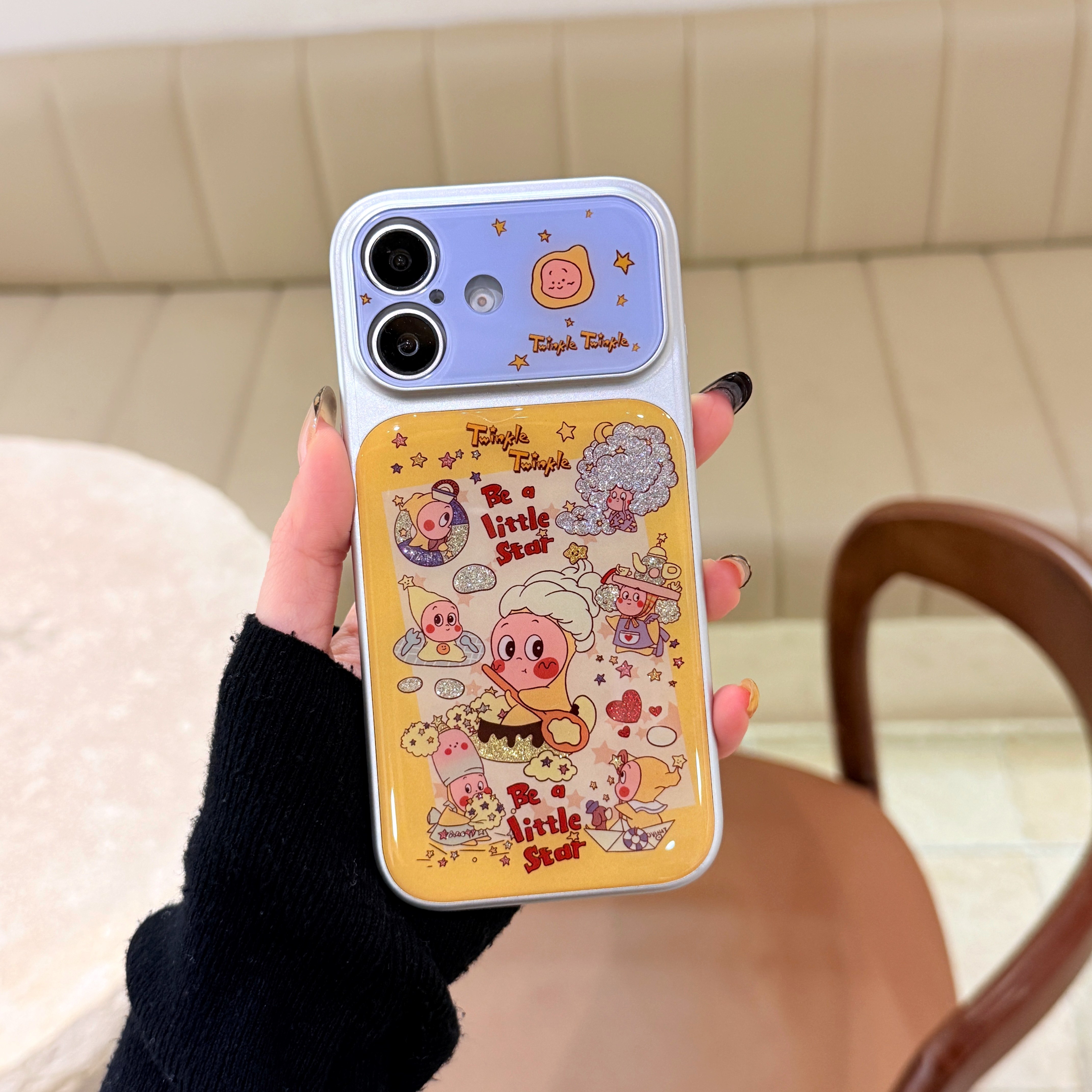 卡通星星人小黄公仔适用iPhone17ProMax手机壳苹果16