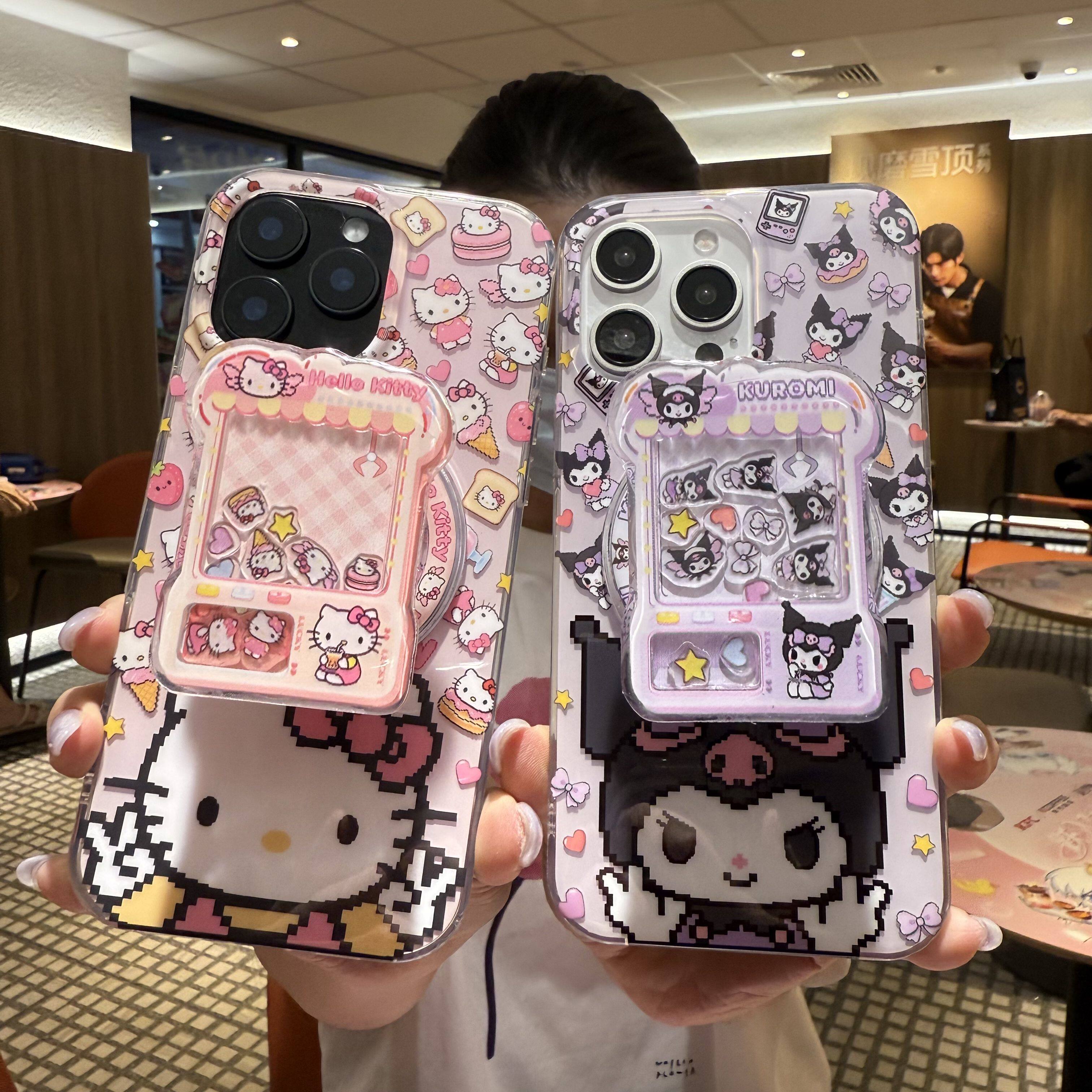 日本可爱HelloKitty凯蒂猫摇摇乐适用iPhone17手机壳卡通苹果16/15软壳磁吸防摔14p保护套17Promax外壳库洛米