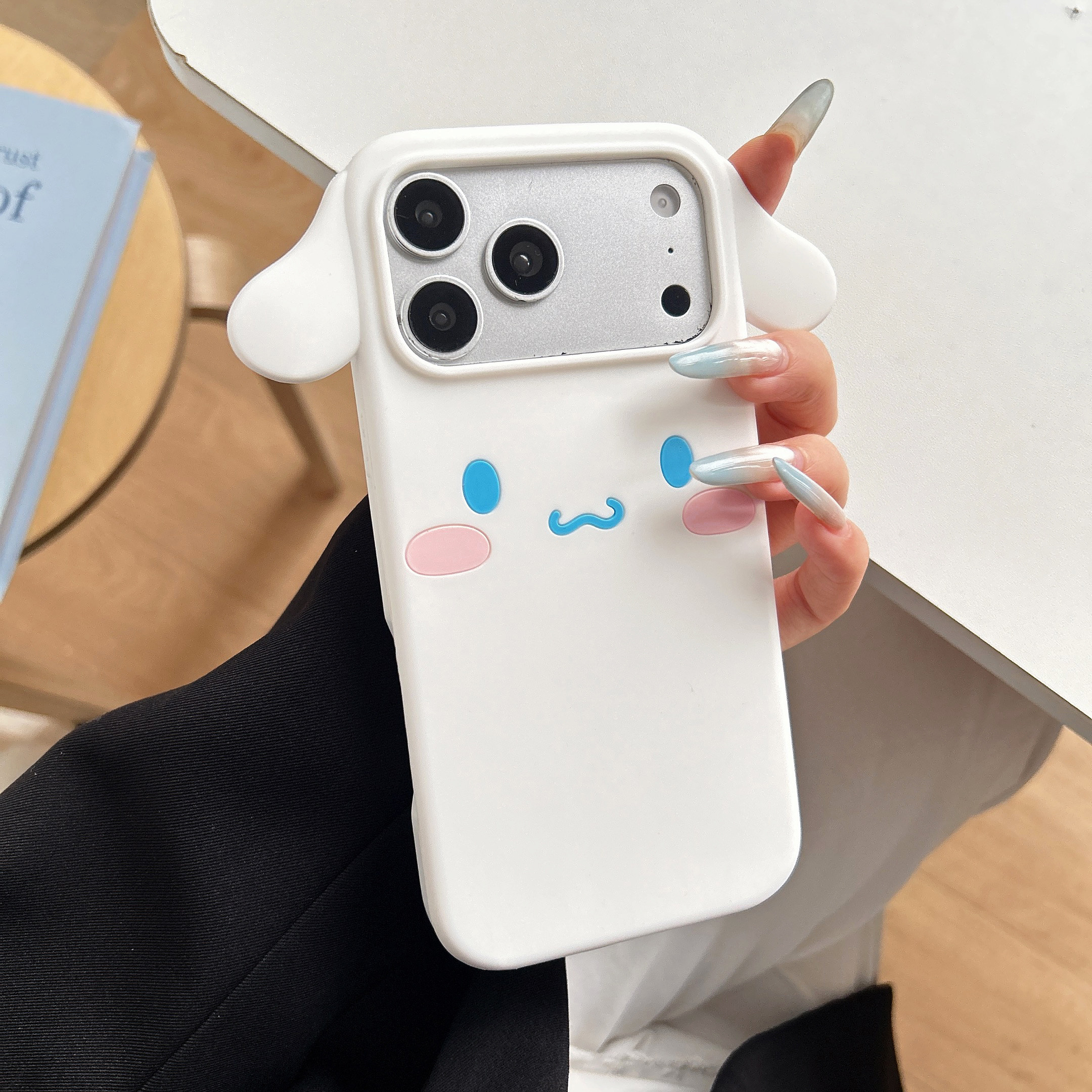 三丽鸥玉桂狗立体公仔适用苹果iPhone17ProMax手机壳可爱小白狗16pro硅胶保护套i14/15PM扰乱情侣款简约i13新