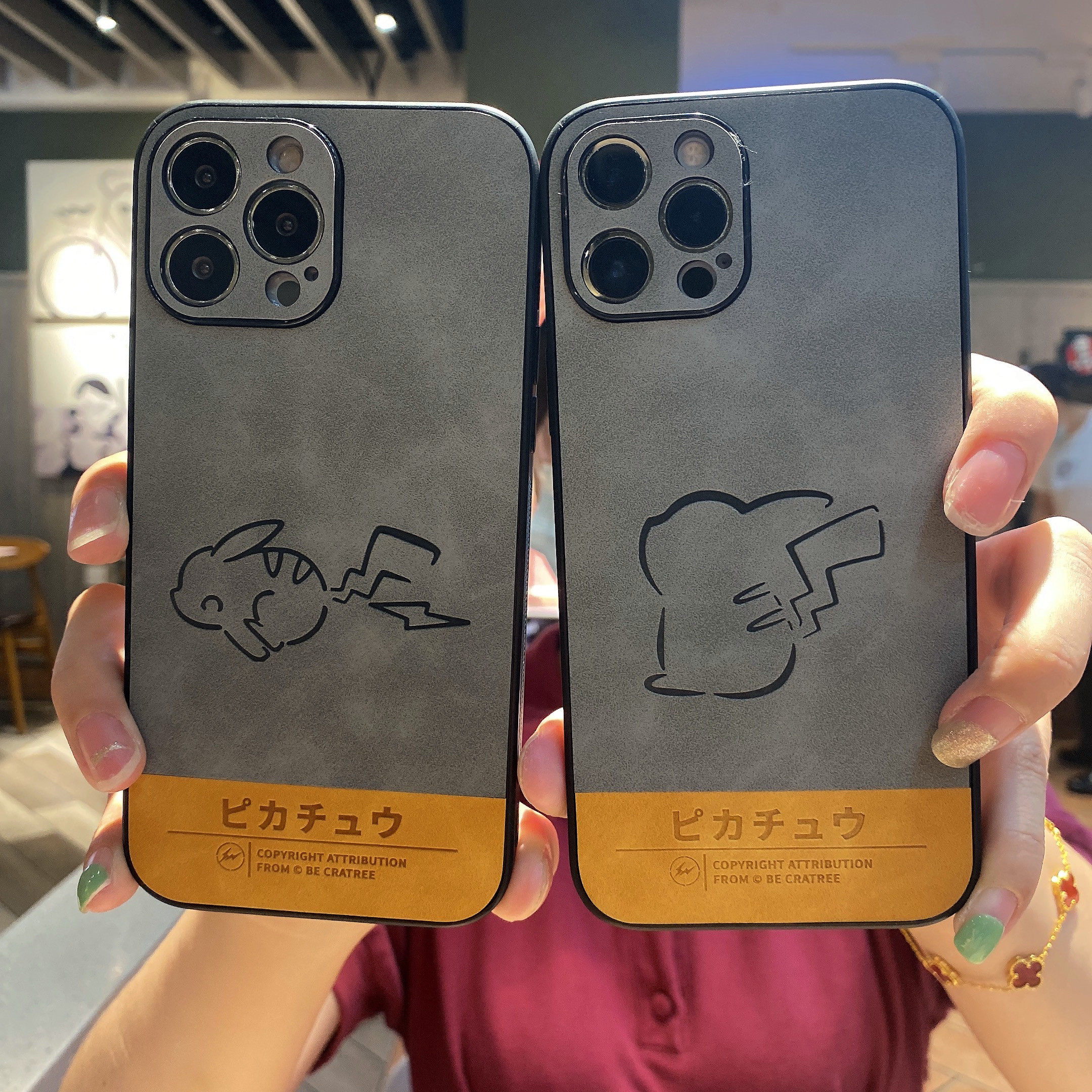 日本藤原浩闪电联名比卡丘苹果iphone15手机壳xs防摔13pro软壳max创意