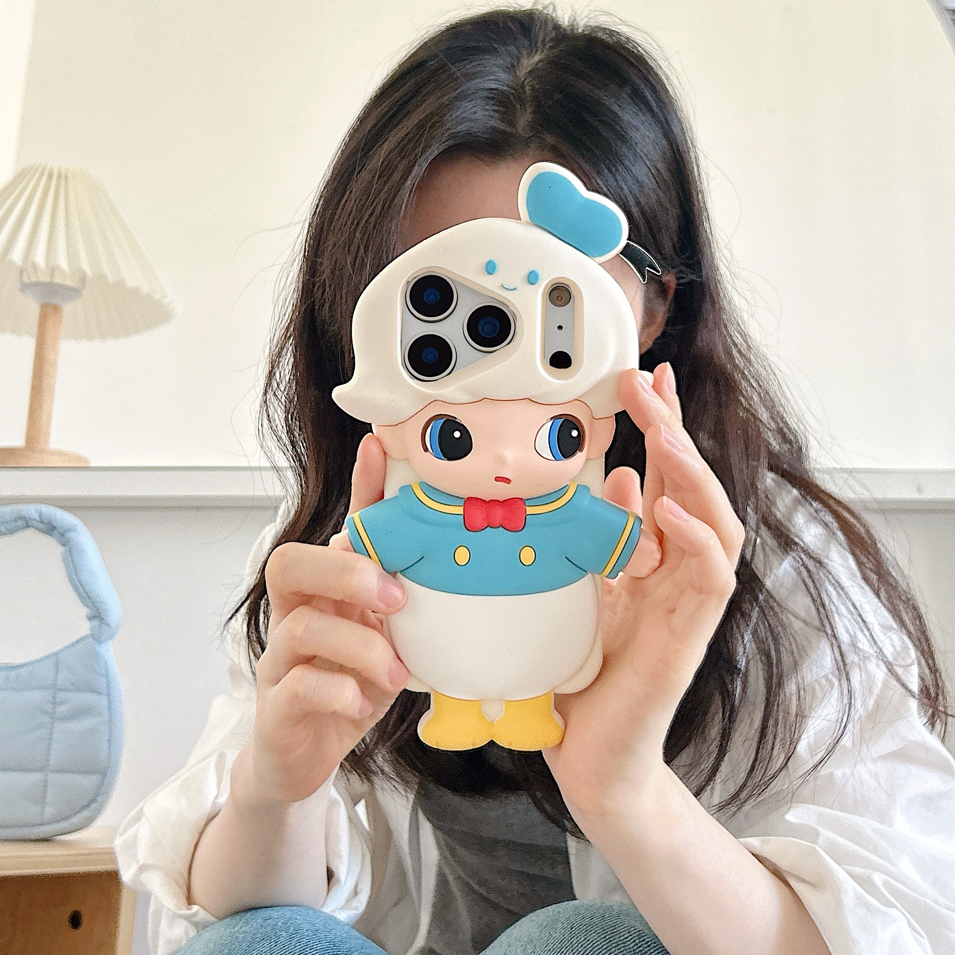 唐老鸭立体苹果17promax可爱软壳