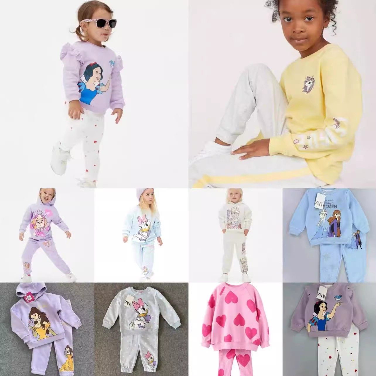 合集外单秋冬款女童卡通冰雪公主独角兽小狗加绒卫衣长裤裤子套装,童装/婴儿装/亲子装,家居服套装,淘宝优惠券,粉丝福利购,淘宝优惠卷