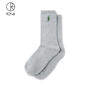 Comply Rib 人物刺绣舒适休闲运动中袜 Polar Socks Skate