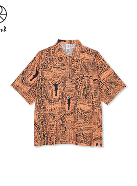 Polar Skate Co Bowling Shirt Exist夏季新品满印街头短袖衬衫男