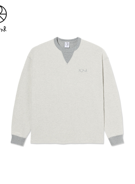 Polar Skate Co Reversed Sweater 简约拼接男女宽松圆领长袖T恤