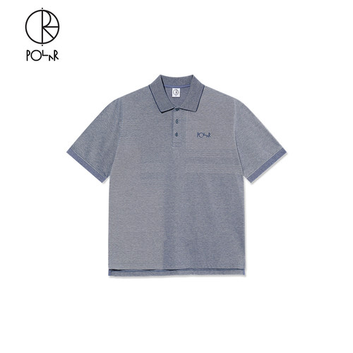 PolarSkateCo拼接撞色POLO衫