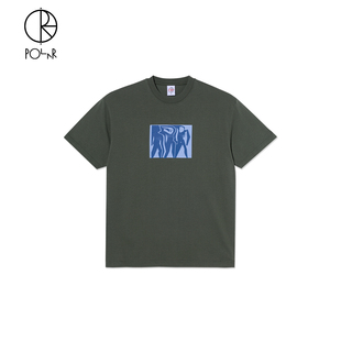 Cut Outs Tee Polar 重磅纯棉剪裁人物印花圆领滑板短袖 Skate