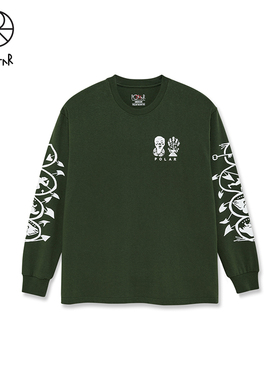 Polar Skate Co Spiral Tee 手臂图腾印花运动宽松纯棉长袖T恤男