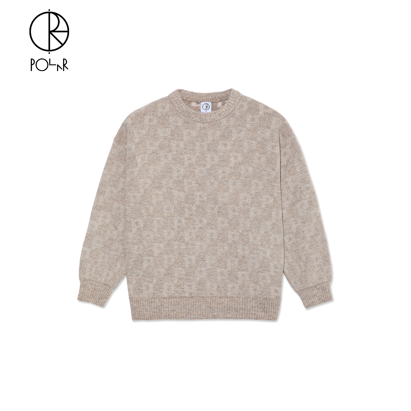 PolarSkateCo简约满印毛衣