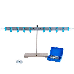 杠杆尺及支架套装带刻度标尺力的平衡条件铝合金杠杆和不锈钢支架金属钩码小学科学教具初中物理力学实验器材