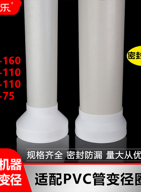 pvc管道转换接头塑料大小头变径管排风管烟管变径圈200160 110 75