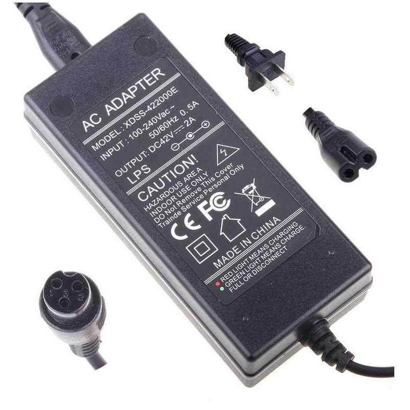 定制通用型豹行双轮两轮平衡车三孔插头带线36V42V2A充电器电源适