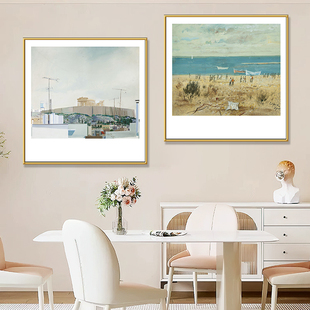 梵高莫奈原木风小清新装 饰挂画世界名画客厅背景墙画餐厅小众油画