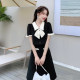 黑色赫本风法式 2026夏季 新款 收腰连衣裙高级感富家千金风D1083