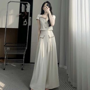 新款 子套装 女气质时尚 裤 D2204 高级感收腰显瘦上衣 两件套2026夏季