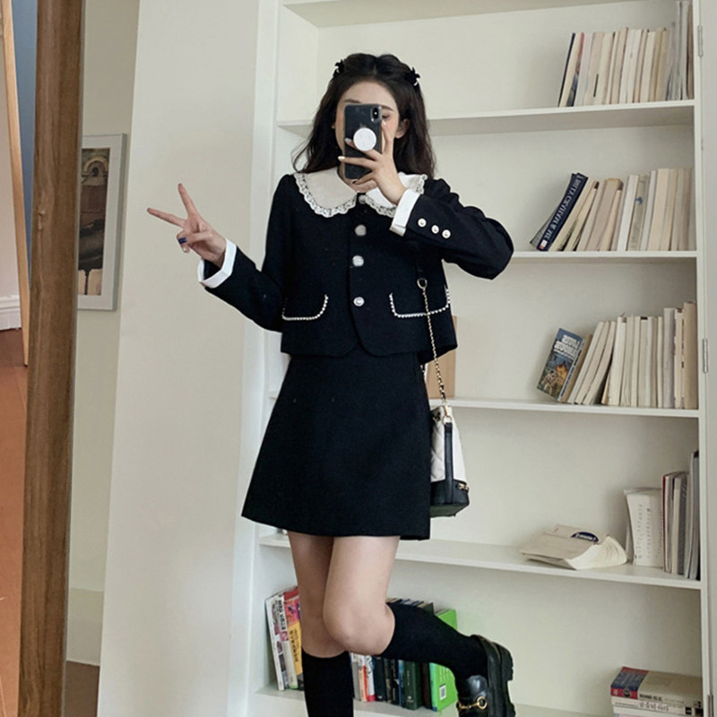 两件套2026春日系学院风高腰气质名媛小香风外套女半身裙6631,女装/女士精品,时尚套装,淘宝优惠券,粉丝福利购,淘宝优惠卷