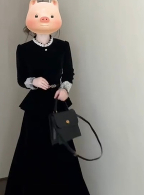 赫本风高级感韩系超好看上衣两2025季半身裙两件套装时尚2756