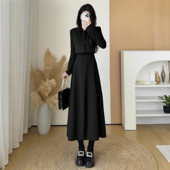 新款 气质时尚 显瘦上衣 有里布2026春季 高腰裙子套装 两件套LJ0065