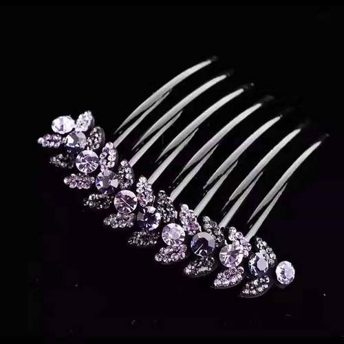 日韩风水钻枫叶发梳百搭头饰品