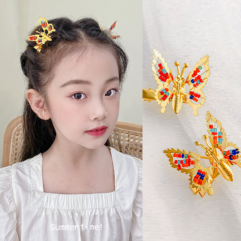 翅膀会动彩色蝴蝶发夹