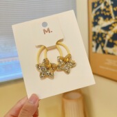 女宝宝夏季 可爱亮闪闪星星不伤发小发圈女童碎发甜美侧边BB夹发饰