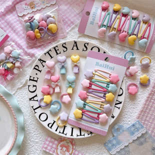 卷糖果儿童超可爱发夹女童韩版糖果色发卡宝宝甜美风立体发圈发饰