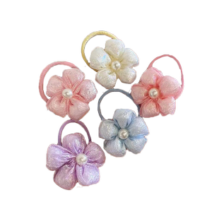 宝宝小花发绳可爱女童扎头发小皮筋不伤发大弹力夏季发饰头饰发圈