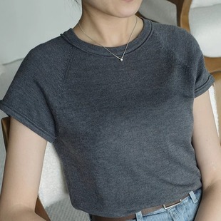 7A抗菌针织衫 轻盈多色高级内搭上衣 女2025年秋季 单穿ins插肩袖