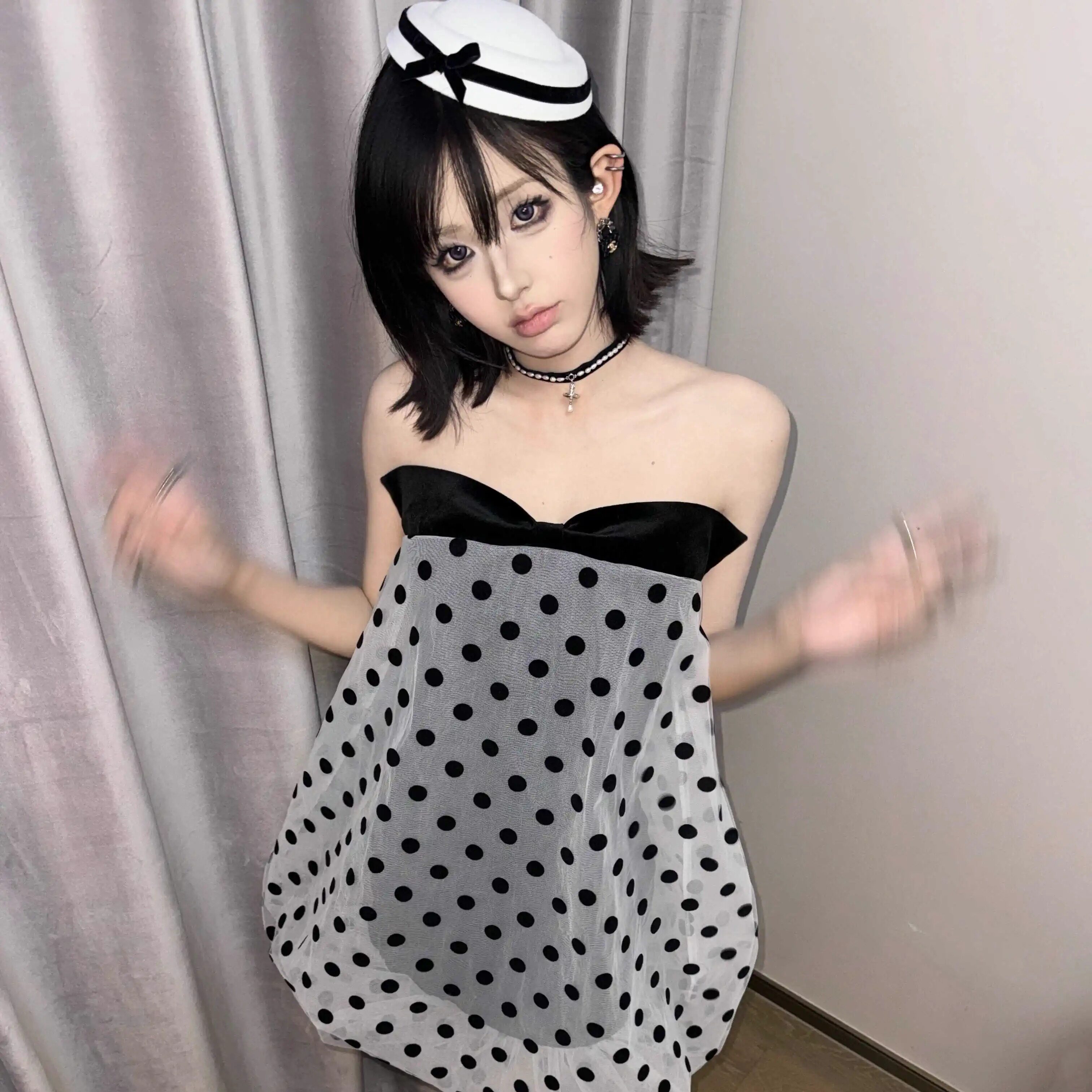 DIETGRRRL2024抹胸波点小众设计
