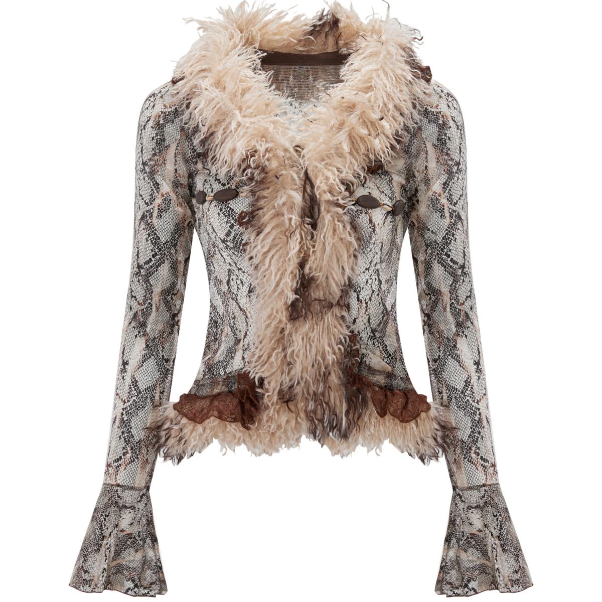 蕾丝罩衫豹纹性感罩衫