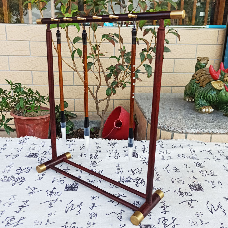 小叶紫檀新中式毛笔架摆件