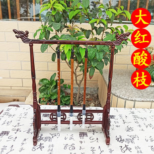 酸枝木红木笔挂笔架复古毛笔架子摆件毛笔挂架实木书法用笔架中式