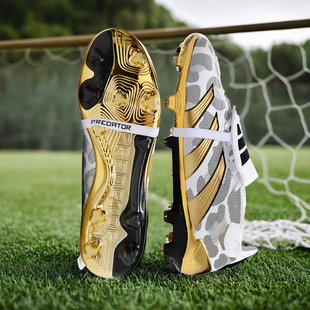 猎鹰30周年限量战靴猎鹰24 Predator24超顶FG天然草地白金足球鞋