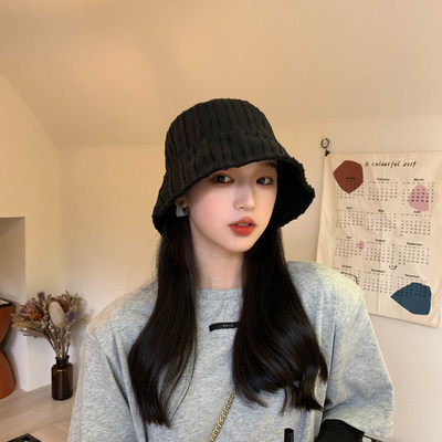 ins风韩版复古百搭渔夫帽女春夏薄款遮阳软妹水桶帽显脸小盆帽潮