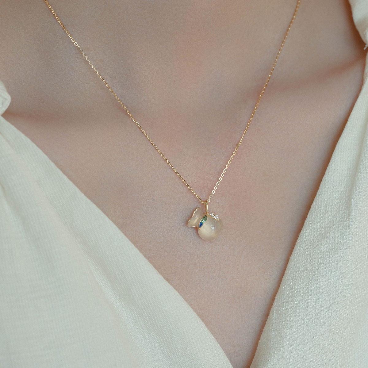 纯银玉髓福袋项链女2026新款高级感轻奢小众配饰送妈妈生日礼物