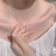 纯银莫桑石钻小方糖项链女配饰高级感轻奢小众情人节礼物送女友