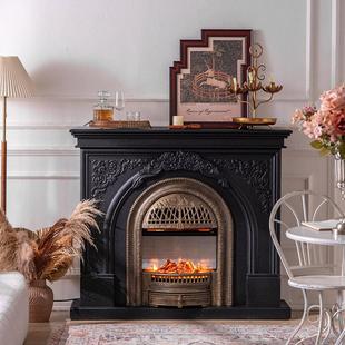 法式 饰婚纱摄影拍摄道具 覆古壁炉柜别墅沙发边家用客厅假火取暖装