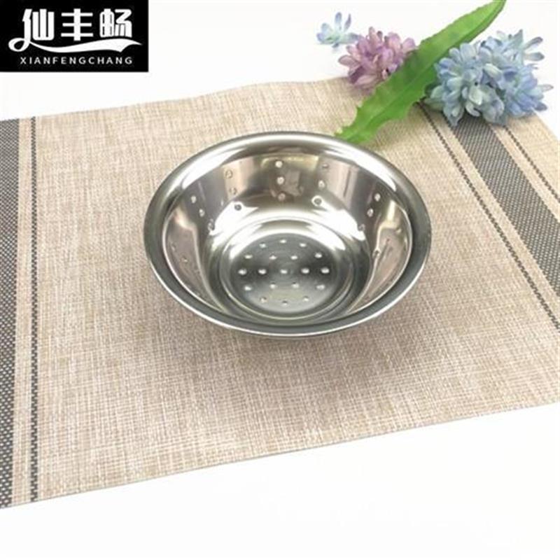 水不盆巢碗盆漏漏圆带你钢孔沥水盆斗滤加迷水0篮小3厚锈小4盆沥