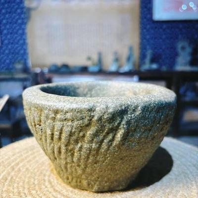 彷古石臼中国风中式水培水仙盆碗莲睡莲铜钱草花盆造景彷老式手工