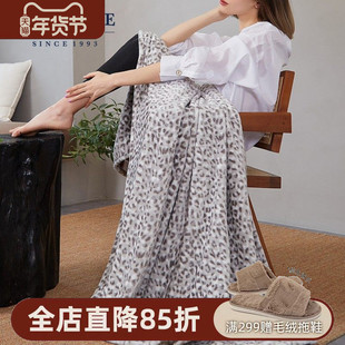 BERKSHIRE伯克希尔 印花牛奶绒毯四季保暖亲肤沙发毯午睡毯盖毯子