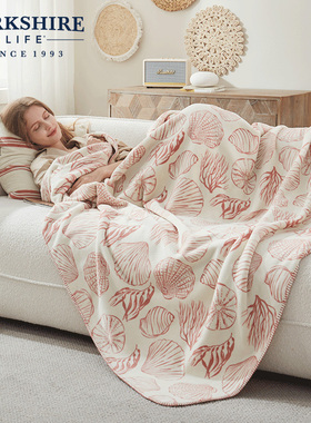 BERKSHIRE伯克希尔 拾光云绒毯牛奶绒居家盖毯保暖盖毯印花毯
