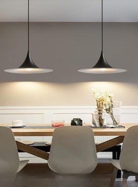 意式极简卧室床头吊灯丹麦设计师semi书房灯吧台餐厅喇叭升降吊灯
