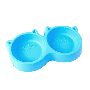猫碗双碗猫食盆猫饭盒 猫水碗猫粮盆猫水盆猫咪用品