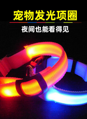 狗狗发光狗项圈宠物夜光